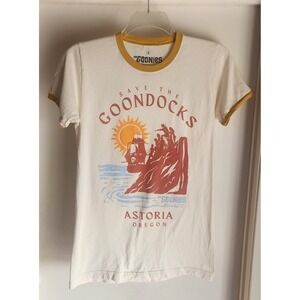 The Goonies Save The Goondocks Astoria Oregon Graphic Ringer T Shirt Women Sz S